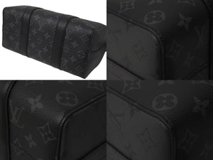 極美品 LOUIS VUITTON ルイ ヴィトン シティ キーポル ショルダーバッグ M45936 モノグラム エクリプス キャンバス 中古 61944