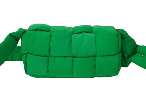 BOTTEGAVENETA ボッテガヴェネタ ショルダーバッグ カセット イントレチャート ナイロン グリーン 628951 VBO81 美品 中古 61950