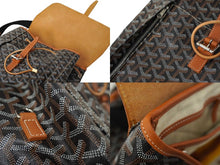 Load image into Gallery viewer, GOYARD ゴヤール アルパン バックパックMM PVCコーティングキャンバス ALPIN2MMLTY01CL03P ブラウン ブラック 美品 中古 61954