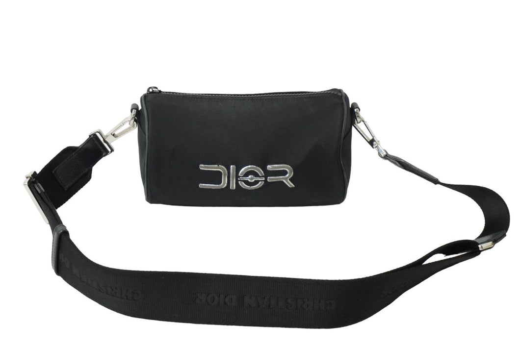 DIOR HOMME ディオール オム ショルダーバッグ SORAYAMA 空山基 ローラー ブラック レザー ナイロン 良品 中古 61957
