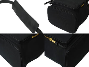 極美品 PRADA プラダ ハンドバッグ 2WAYショルダーバッグ ジャガードロゴ ブラック キャンバス巾着 1BH097 中古 61960 