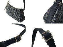 Load image into Gallery viewer, Christian Dior クリスチャンディオール ワンショルダー ハンドバッグ トロッター シルバー金具 ネイビー 美品 中古 61961