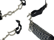 Load image into Gallery viewer, Christian Dior クリスチャンディオール ワンショルダー ハンドバッグ トロッター シルバー金具 ネイビー 美品 中古 61961
