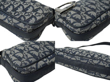 Load image into Gallery viewer, Christian Dior クリスチャンディオール ワンショルダー ハンドバッグ トロッター シルバー金具 ネイビー 美品 中古 61961