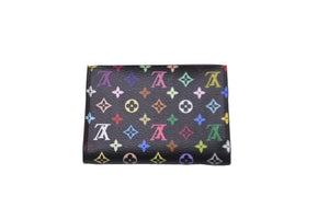 極美品 LOUIS VUITTON ルイヴィトン カードケース アンヴェロップカルトドゥヴィジット M66561 PVC モノグラム ノワール 中古 61964