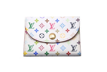 画像をギャラリービューアに読み込む, LOUIS VUITTON ルイヴィトン アンヴェロップカルト ドゥ ヴィジット カードケース モノグラム マルチカラー M66557 美品 中古 61965