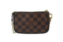 Load image into Gallery viewer, LOUIS VUITTON ルイヴィトン アクセサリーポーチ ミニポシェットアクセソワール T&amp;B ダミエ エベヌ N58011 美品 中古 61971
