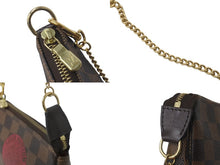 Load image into Gallery viewer, LOUIS VUITTON ルイヴィトン アクセサリーポーチ ミニポシェットアクセソワール T&amp;B ダミエ エベヌ N58011 美品 中古 61971