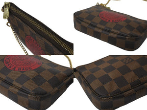 LOUIS VUITTON ルイヴィトン アクセサリーポーチ ミニポシェットアクセソワール T&B ダミエ エベヌ N58011 美品 中古 61971