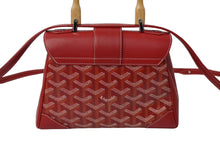 画像をギャラリービューアに読み込む, 極美品 GOYARD ゴヤール サイゴン ミニ ソフトバッグ 2WAY ハンドバッグ ヘリンボーン ショルダーストラップ付き レッド 中古 61974