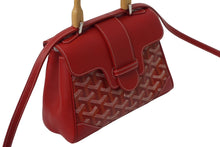 画像をギャラリービューアに読み込む, 極美品 GOYARD ゴヤール サイゴン ミニ ソフトバッグ 2WAY ハンドバッグ ヘリンボーン ショルダーストラップ付き レッド 中古 61974