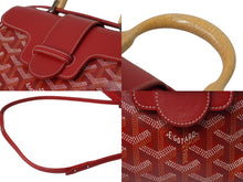 画像をギャラリービューアに読み込む, 極美品 GOYARD ゴヤール サイゴン ミニ ソフトバッグ 2WAY ハンドバッグ ヘリンボーン ショルダーストラップ付き レッド 中古 61974
