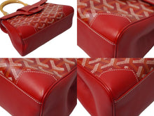 画像をギャラリービューアに読み込む, 極美品 GOYARD ゴヤール サイゴン ミニ ソフトバッグ 2WAY ハンドバッグ ヘリンボーン ショルダーストラップ付き レッド 中古 61974