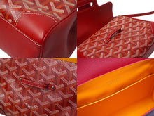 画像をギャラリービューアに読み込む, 極美品 GOYARD ゴヤール サイゴン ミニ ソフトバッグ 2WAY ハンドバッグ ヘリンボーン ショルダーストラップ付き レッド 中古 61974
