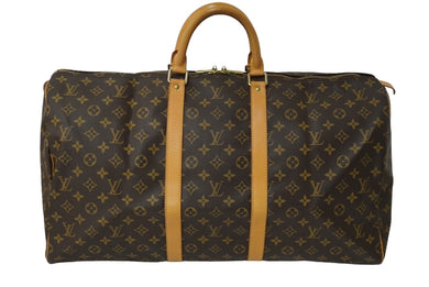 LOUIS VUITTON ルイヴィトン キーポル 55 ボストンバッグ モノグラムキャンバス M41424 ブラウン 美品 中古 61987