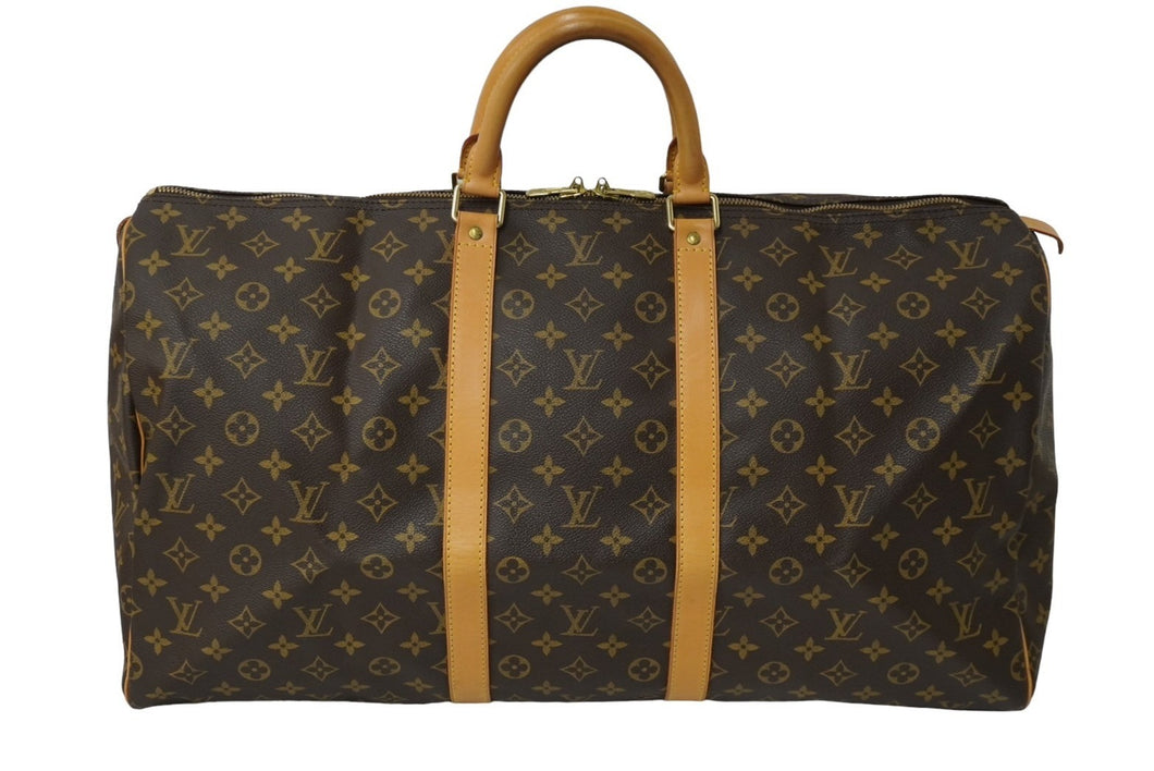 LOUIS VUITTON ルイヴィトン キーポル 55 ボストンバッグ モノグラムキャンバス M41424 ブラウン 美品 中古 61987