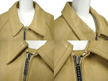 画像をギャラリービューアに読み込む, ROCAWEAR ロカウェア ライダースジャケット スタジャン ベージュ レザー サイズXXL 美品 中古 61988