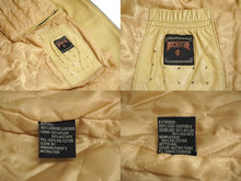 画像をギャラリービューアに読み込む, ROCAWEAR ロカウェア ライダースジャケット スタジャン ベージュ レザー サイズXXL 美品 中古 61988