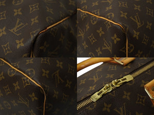 LOUIS VUITTON ルイヴィトン ボストンバッグ キーポル55 M41424 モノグラム ブラウン PVC レザー 良品 中古 61989