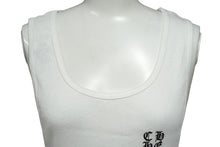 Load image into Gallery viewer, 新品未使用 CHROME HEARTS クロムハーツ タンクトップ ノースリーブ サイズL ホワイト コットン プリント ロゴ 中古 61995
