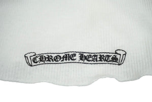 新品未使用 CHROME HEARTS クロムハーツ タンクトップ ノースリーブ サイズL ホワイト コットン プリント ロゴ 中古 61995
