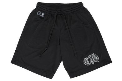 新品未使用品 CHROME HEARTS クロムハーツ MESH VARSITY SHORTS ハーフパンツ メッシュパンツ ブラック サイズS 中古 61997