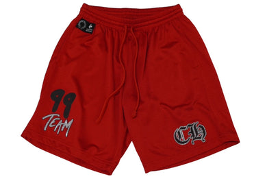新品未使用 CHROME HEARTS クロムハーツ Matty Boy TEAM メッシュ ウォームアップ ジャージー ハーフパンツ レッド M 中古 61999