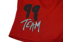 Load image into Gallery viewer, 新品未使用 CHROME HEARTS クロムハーツ Matty Boy TEAM メッシュ ウォームアップ ジャージー ハーフパンツ レッド M 中古 61999