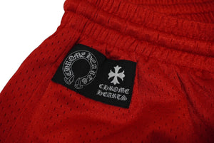 新品未使用 CHROME HEARTS クロムハーツ Matty Boy TEAM メッシュ ウォームアップ ジャージー ハーフパンツ レッド M 中古 61999
