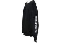 Load image into Gallery viewer, 新品未使用 CHROME HEARTS クロムハーツ ネックロゴクルーネックスウェットシャツ トレーナー 袖ロゴプリント ブラック 中古 62000