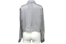 Load image into Gallery viewer, 新品未使用 CHROME HEARTS クロムハーツ 長袖シャツ サイズS シルバー925 シルク ホワイト ブラック 中古 62001