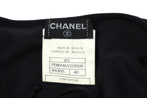 CHANEL シャネル スイムウェア 水着 ココマーク サイズ40 ナイロン スパンデックス ロゴ 刺繍 P08946V03909 美品 中古 62003