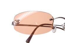 Load image into Gallery viewer, CHANEL シャネル サングラス 57▫︎19 130 4002 C.116/74 オレンジ ココマーク メガネ プラスチック 美品 中古 62012