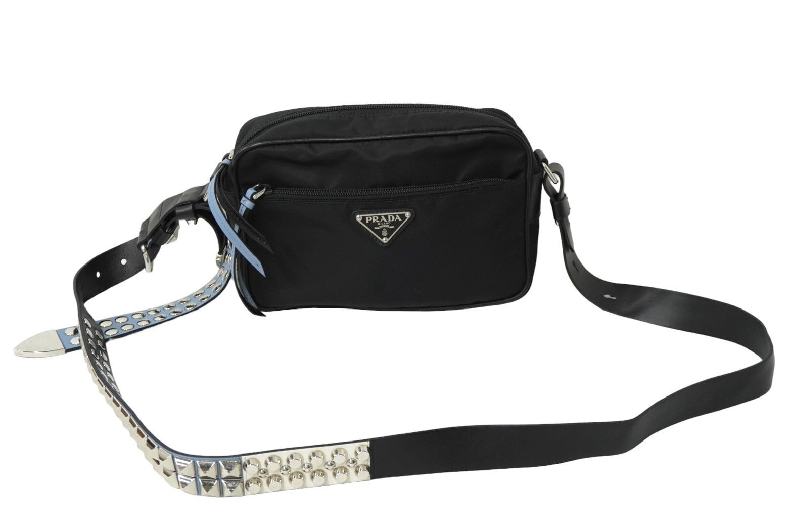 PRADA スタッズ　ショルダーバッグ 中古・古着通販】PRADA (プラダ) スタッズワンショルダーバッグ