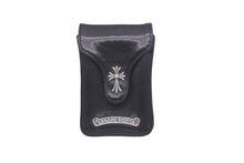 Load image into Gallery viewer, CHROME HEARTS クロムハーツ BLT ポーチ シガレットケース タバコケース CHクロス シルバー925 レザー ブラック 良品 中古 62023