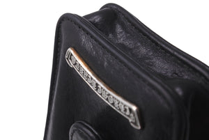 CHROME HEARTS クロムハーツ BLT ポーチ シガレットケース タバコケース CHクロス シルバー925 レザー ブラック 良品 中古 62023