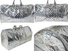 Load image into Gallery viewer, LOUIS VUITTON ルイヴィトン ボストンバッグ キーポル55 ミロワール アルジャン ミラー ビニール シルバー M95275 美品 中古 62024