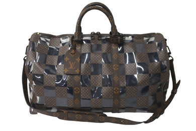 極美品 LOUIS VUITTON ルイヴィトン キーポル バンドリエール50 ボストンバッグ モノグラムチェス 22AW M20864 ブラウン 中古 62025