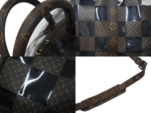 極美品 LOUIS VUITTON ルイヴィトン キーポル バンドリエール50 ボストンバッグ モノグラムチェス 22AW M20864 ブラウン 中古 62025