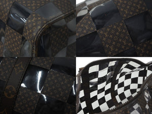 極美品 LOUIS VUITTON ルイヴィトン キーポル バンドリエール50 ボストンバッグ モノグラムチェス 22AW M20864 ブラウン 中古 62025