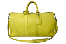 Load image into Gallery viewer, LOUIS VUITTON ルイヴィトン キーポルバンドリエール45 ボストンバッグ ダミエアンフィニ ライムイエロー N41244 良品 中古 62026
