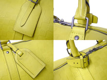 Load image into Gallery viewer, LOUIS VUITTON ルイヴィトン キーポルバンドリエール45 ボストンバッグ ダミエアンフィニ ライムイエロー N41244 良品 中古 62026