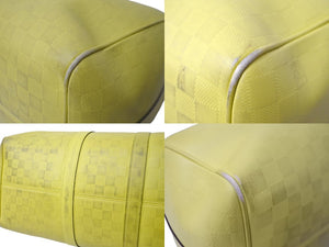 LOUIS VUITTON ルイヴィトン キーポルバンドリエール45 ボストンバッグ ダミエアンフィニ ライムイエロー N41244 良品 中古 62026
