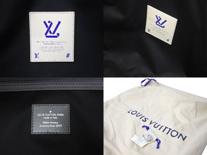 新品同様 LOUIS VUITTON ルイヴィトン M58742 キーポルバンドリエール50 リサイクルウール ツイード グレー 中古 62027