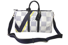 Load image into Gallery viewer, 極美品 LOUIS VUITTON ルイヴィトン キーポル バンドリエール45 2017アメリカズカップ N44018 ダミエコーストライン 中古 62028
