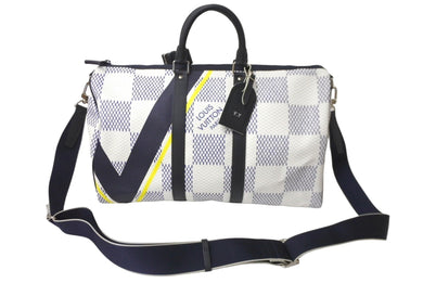 極美品 LOUIS VUITTON ルイヴィトン キーポル バンドリエール45 2017アメリカズカップ N44018 ダミエコーストライン 中古 62028