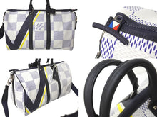 Load image into Gallery viewer, 極美品 LOUIS VUITTON ルイヴィトン キーポル バンドリエール45 2017アメリカズカップ N44018 ダミエコーストライン 中古 62028