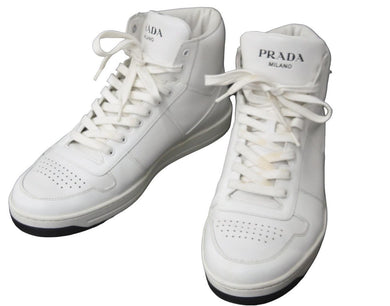 PRADA プラダアスリートアスリート トライアングルシューズ ホワイト 2TE183 サイズ9 良品中古 62035 