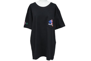 CHROME HEARTS クロムハーツ 半袖Ｔシャツ サイズL マルチ セメタリークロス プリント ブラック コットン 美品 中古 62044