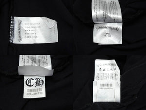 CHROME HEARTS クロムハーツ 半袖Ｔシャツ サイズL マルチ セメタリークロス プリント ブラック コットン 美品 中古 62044
